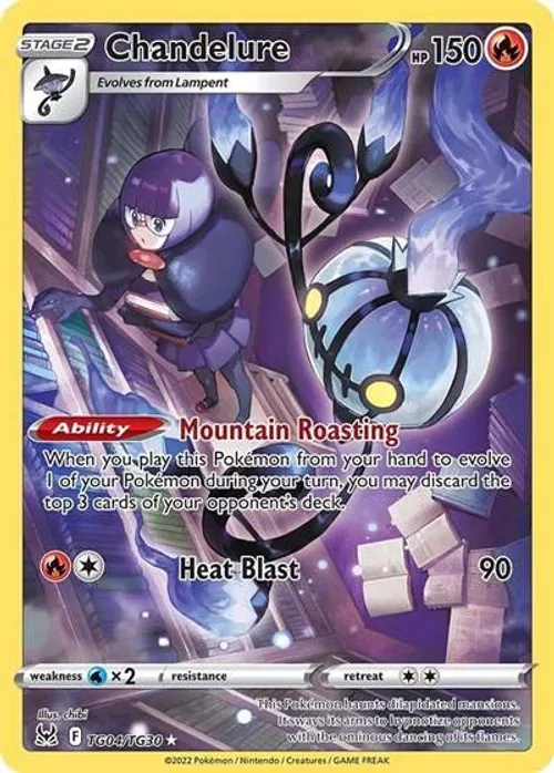 Chandelure #TG04/TG30 Ultra Rare — SWSH11: Lost Origin Trainer Gallery