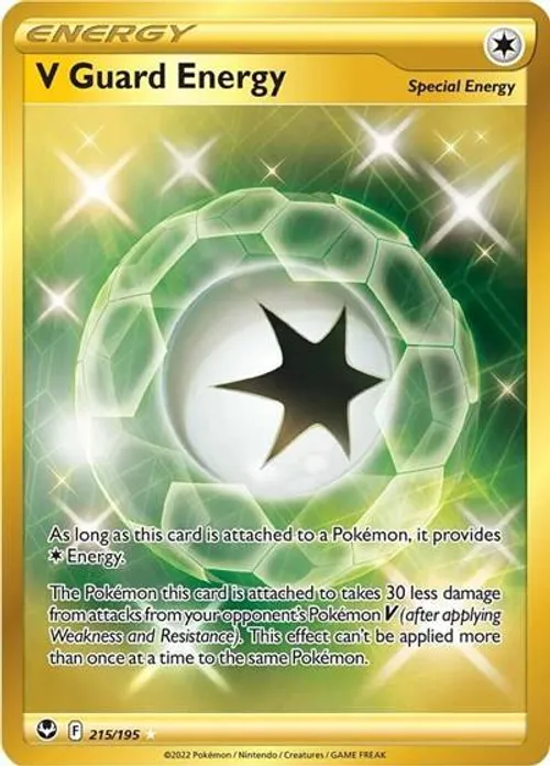 V Guard Energy #215/195 Secret Rare — Sword & Shield—Silver Tempest