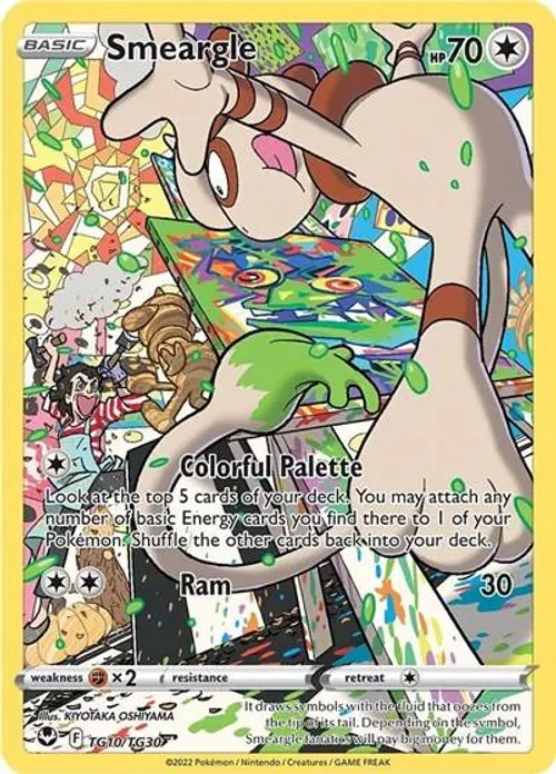 Smeargle #TG10/TG30 Ultra Rare — SWSH12: Silver Tempest Trainer Gallery