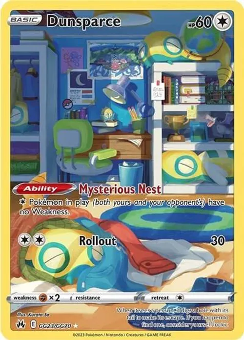 Dunsparce #GG23/GG70 Ultra Rare — Sword & Shield—Crown Zenith