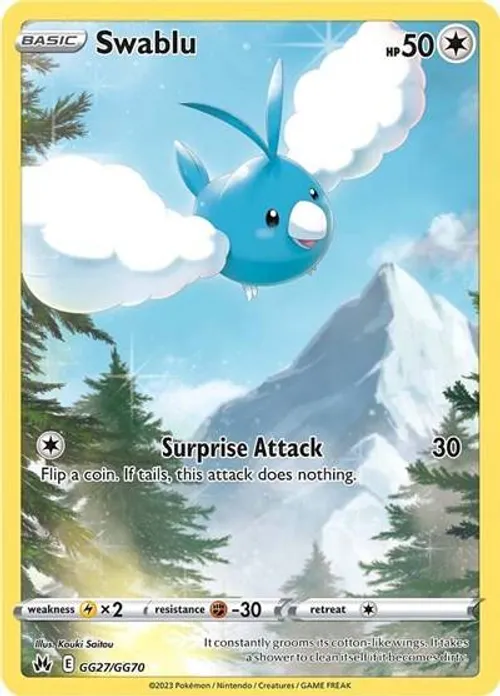 Swablu #GG27/GG70 Ultra Rare — SWSH: Crown Zenith: Galarian Gallery