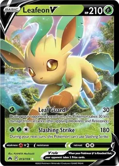 Leafeon V #013/159 Ultra Rare — SWSH: Crown Zenith