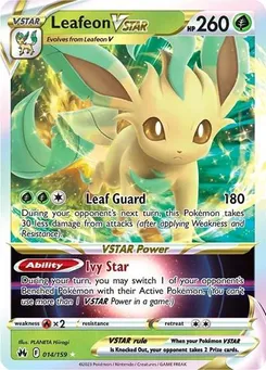Leafeon VSTAR #014/159 Ultra Rare — Sword & Shield—Crown Zenith