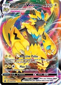 Zeraora VMAX #054/159 Ultra Rare — Sword & Shield—Crown Zenith