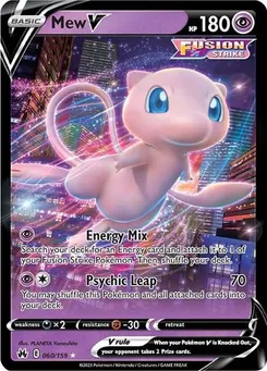 Mew V #060/159 Ultra Rare — Sword & Shield—Crown Zenith