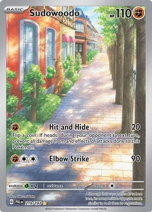 Sudowoodo #219/193 Illustration Rare — SV02: Paldea Evolved