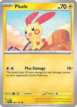 Plusle #060/182 Common — Scarlet & Violet—Paradox Rift