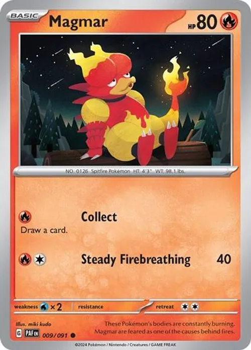 Magmar #009/091 Common — Scarlet & Violet—Paldean Fates