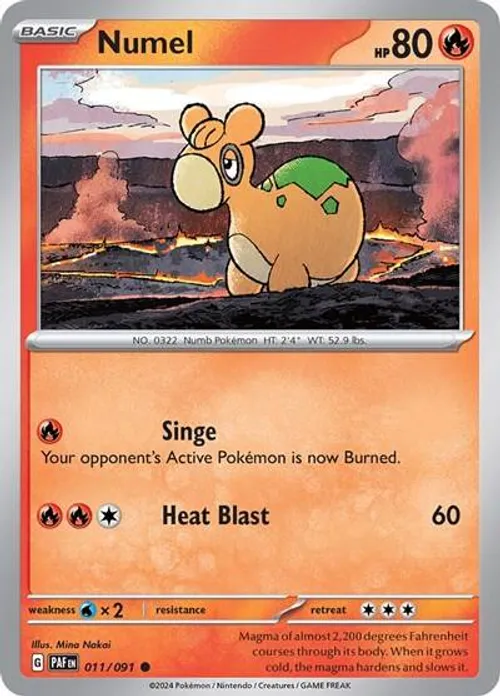 Numel #011/091 Common — Scarlet & Violet—Paldean Fates