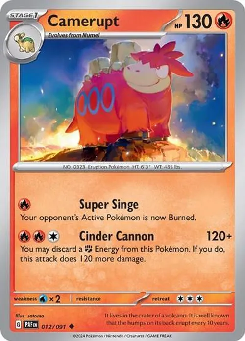 Camerupt #012/091 Uncommon — Scarlet & Violet—Paldean Fates