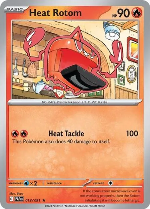 Heat Rotom #013/091 Rare — Scarlet & Violet—Paldean Fates
