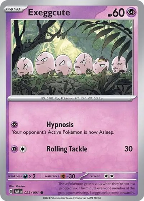 Exeggcute #023/091 Common — Scarlet & Violet—Paldean Fates