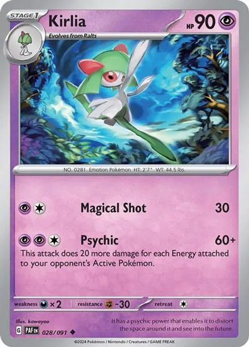 Kirlia #028/091 Uncommon — Scarlet & Violet—Paldean Fates