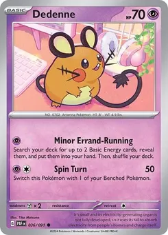 Dedenne #036/091 Common — Scarlet & Violet—Paldean Fates