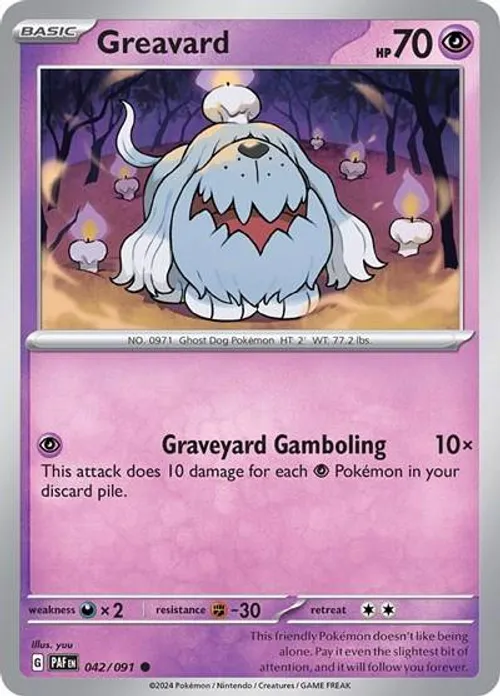 Greavard #042/091 Common — Scarlet & Violet—Paldean Fates
