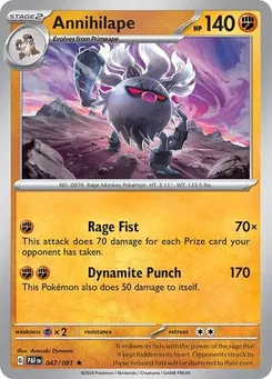 Annihilape #047/091 Rare — Scarlet & Violet—Paldean Fates