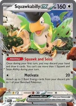 Squawkabilly ex #075/091 Double Rare — SV: Paldean Fates