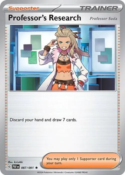 Professor's Research #087/091 Rare — Scarlet & Violet—Paldean Fates