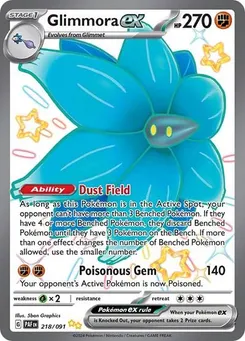 Glimmora ex #218/091 Shiny Ultra Rare — SV: Paldean Fates