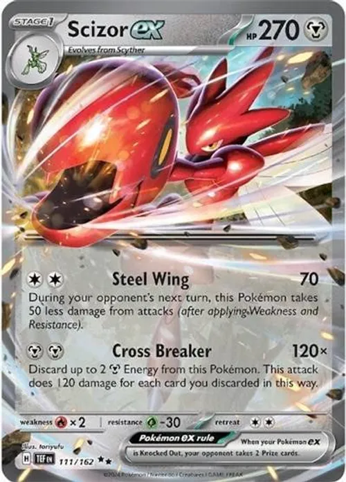 Scizor ex #111/162 Double Rare — Scarlet & Violet—Temporal Forces