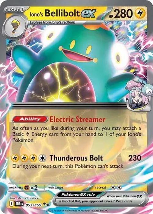 Iono's Bellibolt ex #053/159 Double Rare — Scarlet & Violet—Journey Together