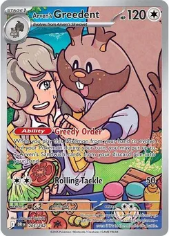 Arven's Greedent #205/182 Illustration Rare — Scarlet & Violet—Destined Rivals