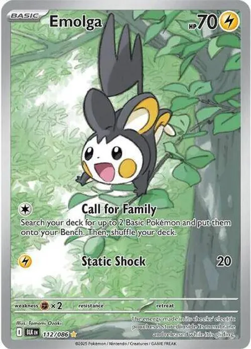 Emolga #112/086 Illustration Rare — Scarlet & Violet—Black Bolt