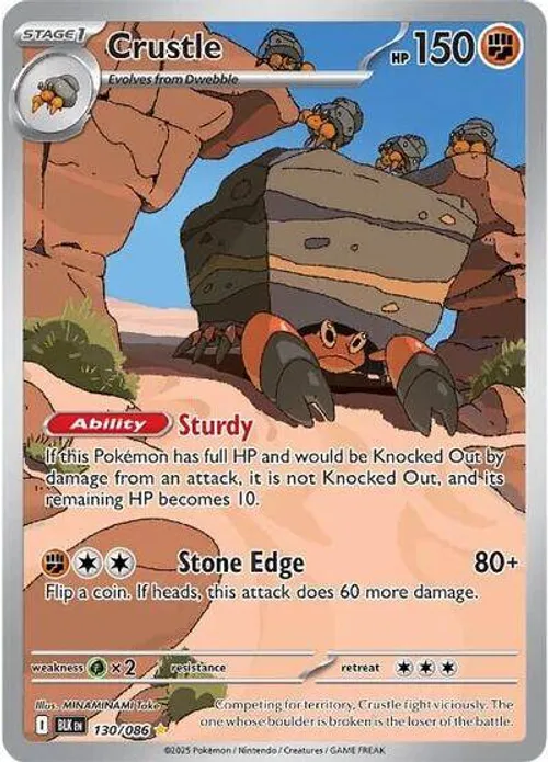 Crustle #130/086 Illustration Rare — Scarlet & Violet—Black Bolt