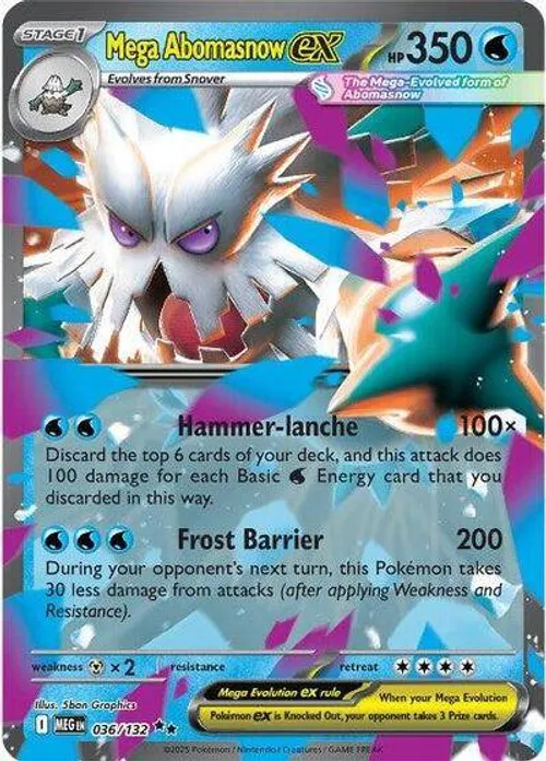 Mega Abomasnow ex #036/132 Double Rare — Mega Evolution