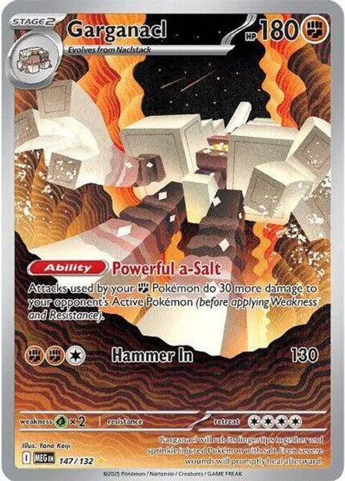 Garganacl #147/132 Illustration Rare — Mega Evolution