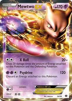 Mewtwo-EX #54/99 Ultra Rare — Black & White—Next Destinies