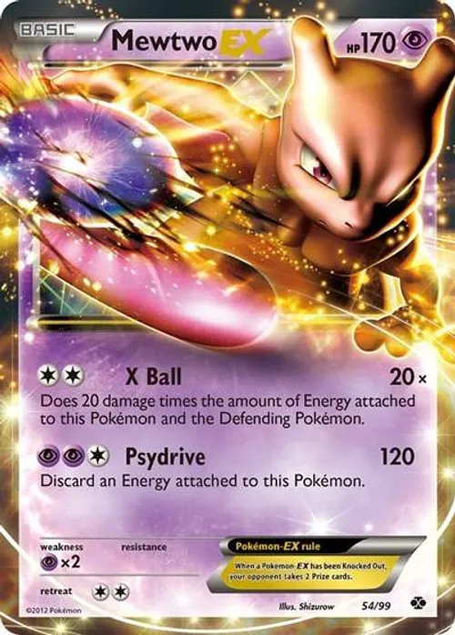 Mewtwo-EX #54/99 Ultra Rare — Black & White—Next Destinies