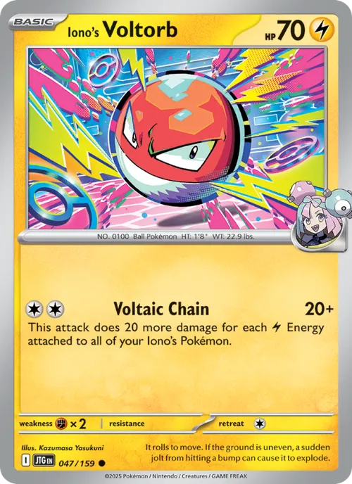 Iono's Voltorb #047/159 Common — Scarlet & Violet—Journey Together