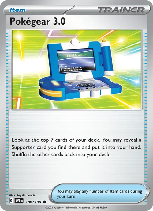 Pokégear 3.0 #186/198 Common — Scarlet & Violet