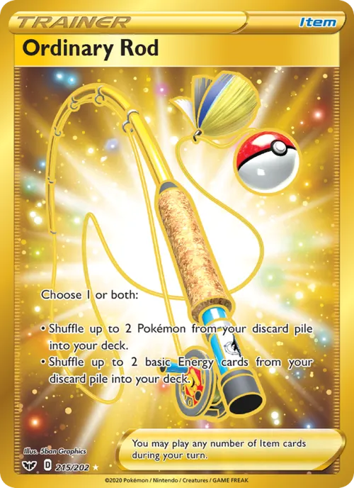 Ordinary Rod (Secret) #215/202 Secret Rare — Sword & Shield
