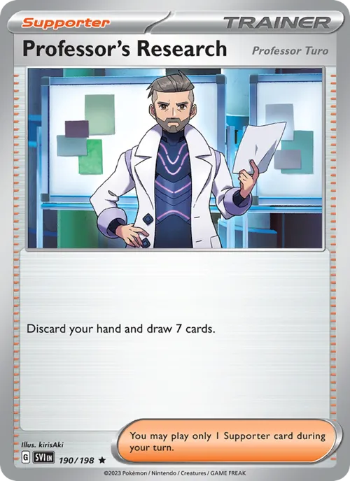 Professor's Research #190/198 Rare — Scarlet & Violet
