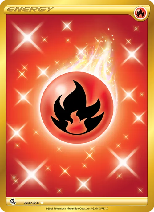 Fire Energy (Secret) #284/264 Secret Rare — Sword & Shield—Fusion Strike