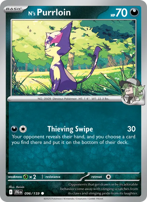 N's Purrloin #096/159 Common — Scarlet & Violet—Journey Together