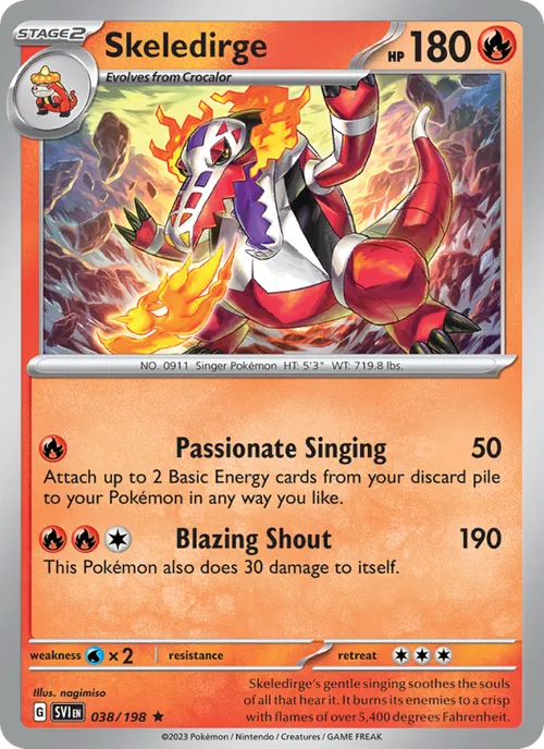 Skeledirge #038/198 Rare — Scarlet & Violet