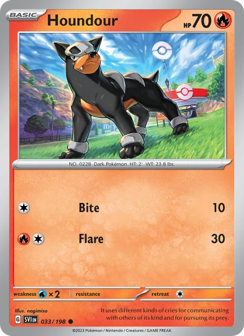 Houndour #033/198 Common — Scarlet & Violet