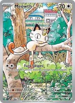 Meowth #106/094 Illustration Rare — Mega Evolution—Phantasmal Flames