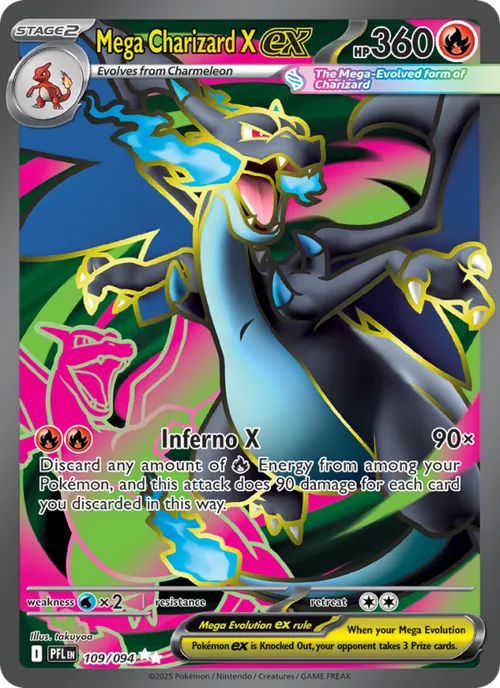 Mega Charizard X ex #109/094 Ultra Rare — Mega Evolution—Phantasmal Flames