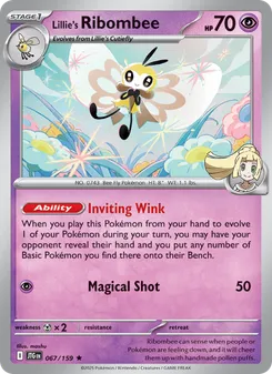 Lillie's Ribombee #067/159 Rare — Scarlet & Violet—Journey Together