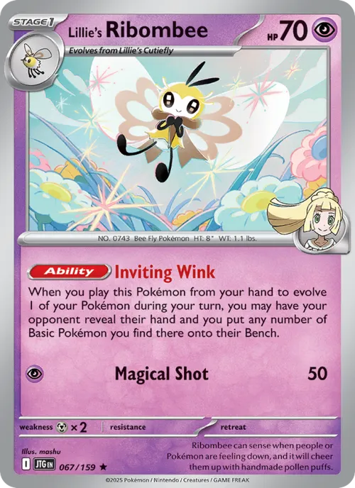 Lillie's Ribombee #067/159 Rare — Scarlet & Violet—Journey Together