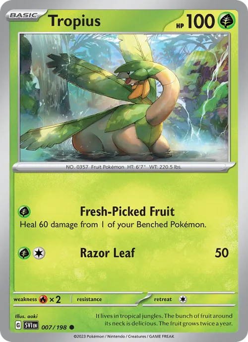 Tropius #007/198 Common — Scarlet & Violet