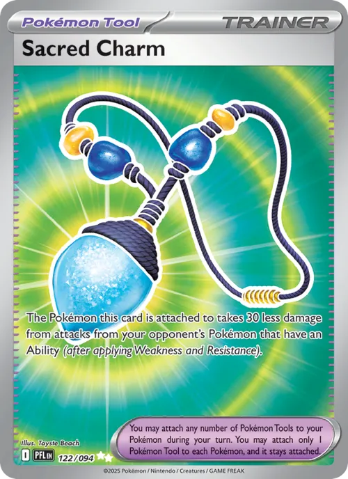 Sacred Charm #122/094 Ultra Rare — Mega Evolution—Phantasmal Flames