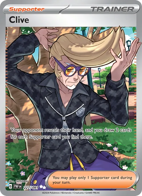 Clive #227/091 Ultra Rare — Scarlet & Violet—Paldean Fates