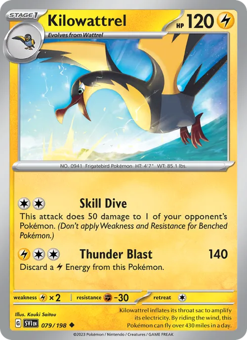 Kilowattrel #079/198 Uncommon — Scarlet & Violet