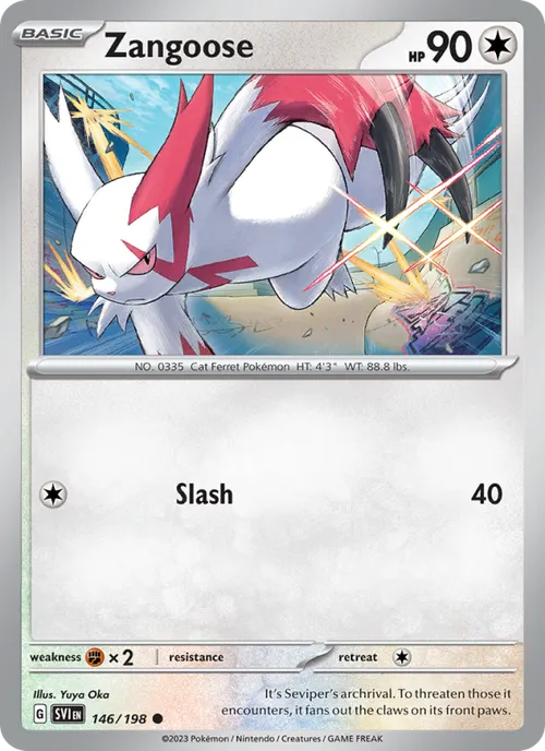 Zangoose #146/198 Common — Scarlet & Violet