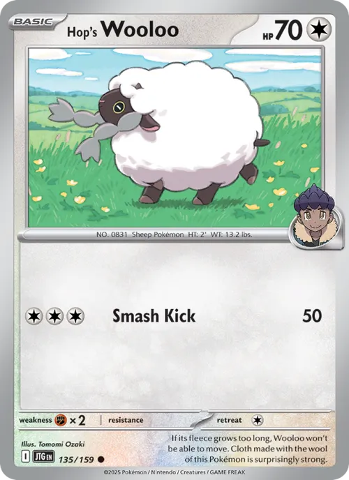 Hop's Wooloo #135/159 Common — Scarlet & Violet—Journey Together